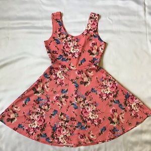 Juniors S Pink Floral Dress